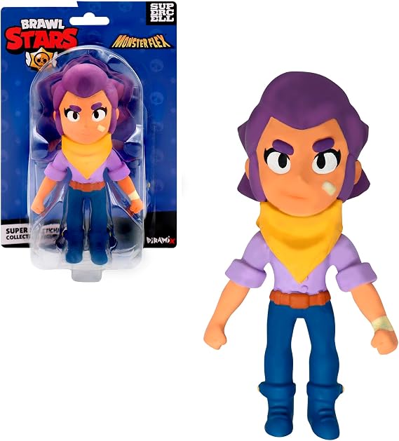 Bizak Monsterflex Brawl Stars Collectable Shelly Doll Super Stretchable Elastic 13 cm 10 Pieces to Collect for Adults Fans Collectors and Kids from 8 Years (64390009-3)