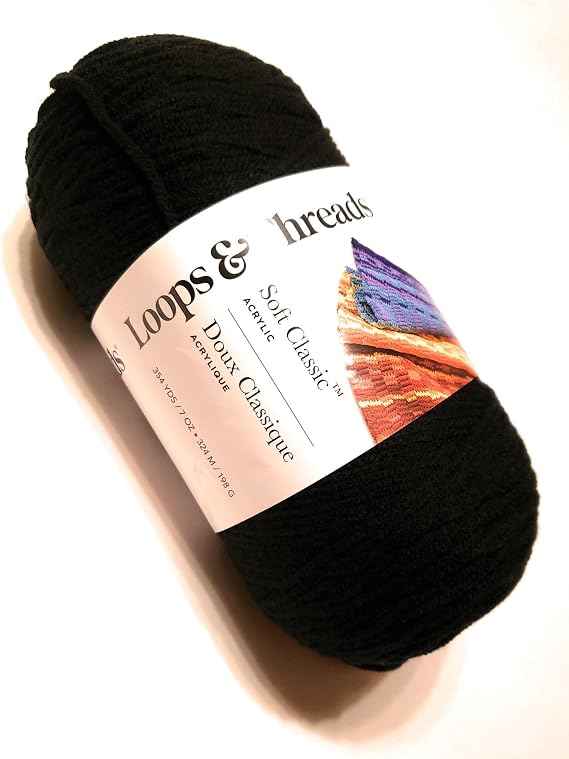Loops & Threads ソフトクラシック糸 - 354ヤード - ブラック