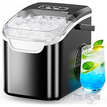 COWSAR Ice Maker Countertop, Portable Ice Machine with Self-Cleaning, 26.5 lbs/24Hrs, 8 Ice Cubes in 6 Mins, Ice Basket and Scoop, Ideal for Home, Kitchen, Bar, Camping