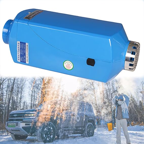Hcalory Diesel Heater 8kw With Adapter, 120v Portable Diesel Air Heater Bluetooth All-In-One Remote Control And Lcd Control, 12v 24v For Car, Boat, Rv 12V