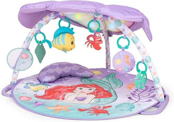 Bright Starts Bright Starts Disney Little Mermaid Light & Musical Activity Gym 0 months~Play Gym Music Light Educational Toy Indoor Plaything Sea 12534