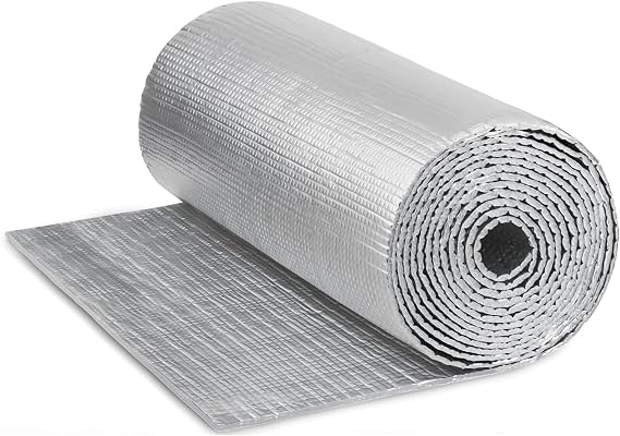 Reflective Insulation Roll, Aluminum Foil Thermal Shield, Soundproofing Cover for Windows, Roofs, Garages, Commercial Grade Heat Barrier,