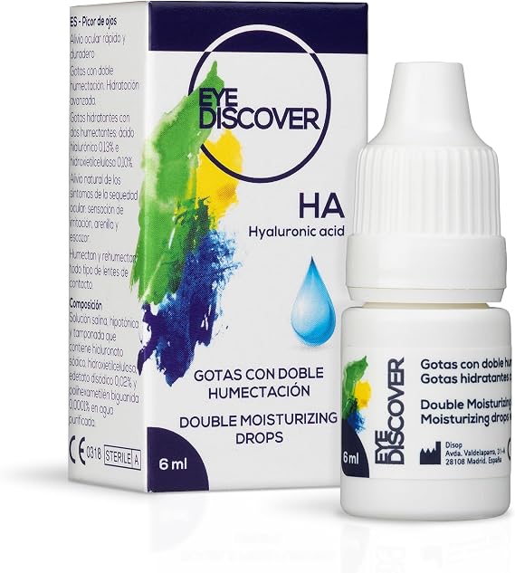 Artificial Tears with Hyaluronic Acid and Hydroxyethylcellulose, Dry Eye Drops, Moisturizing, Relieve Irritation and Bring Freshness, 1 x 5ml Eye Drops
