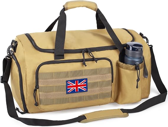 Tactical Gym Bag for Men, 40L Large Duffle Holdall Bag for Travel
