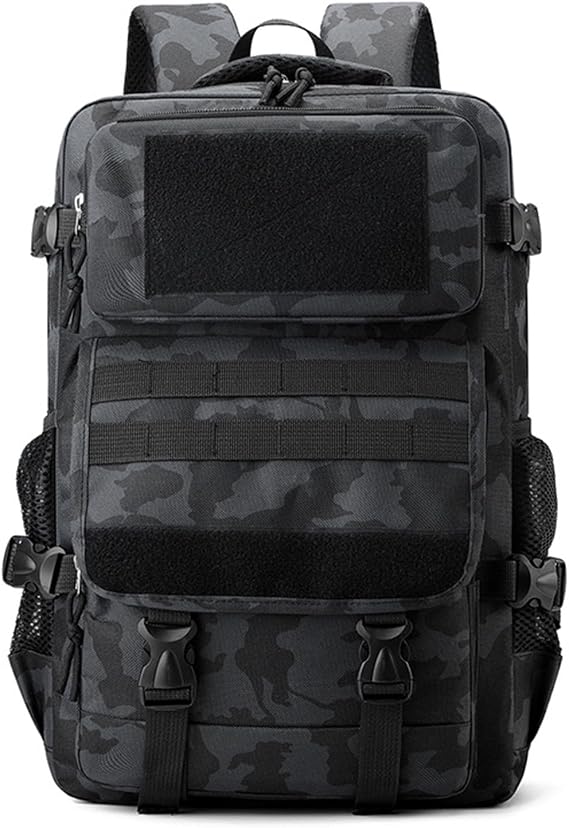 35L Tactical Backpack for Men Molle Backpacks Camping Daypacks,Black Camo