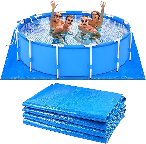 Pool Ground Cloth Foldable Swimming pool ground Mat Suqare (335x335cm）