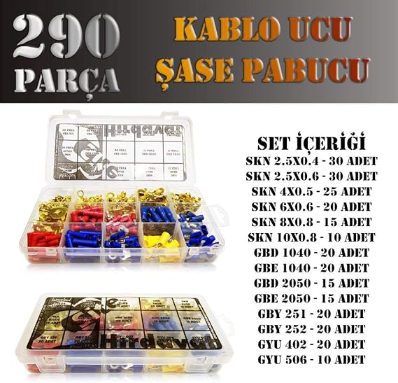 290 Pieces Round Cable End, Additional Muf, Female Male Terminal Set