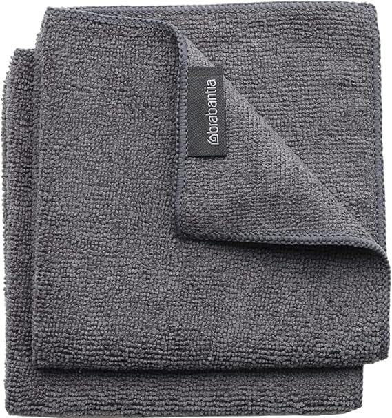 Brabantia SinkSide Microfiber Kitchen Towels, Dark Grey, 2 pcs