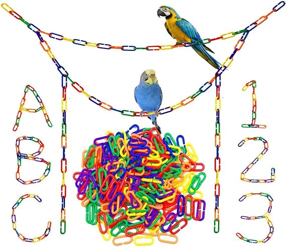 C-Clips, 100 Pack 38mm Plastic Hooks, Rainbow 6 Colours