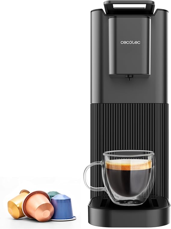 Cecotec Power Caps 20 Kapsül kahve makinesi 1400 W, 20 bar, Thermoblock, Nespresso kapsülleri uyumlu, su deposu 700 ml, otomatik kapanma, yüksekliği ayarlanabilir, çıkarılabilir filtre, 2 mod, kaymaz