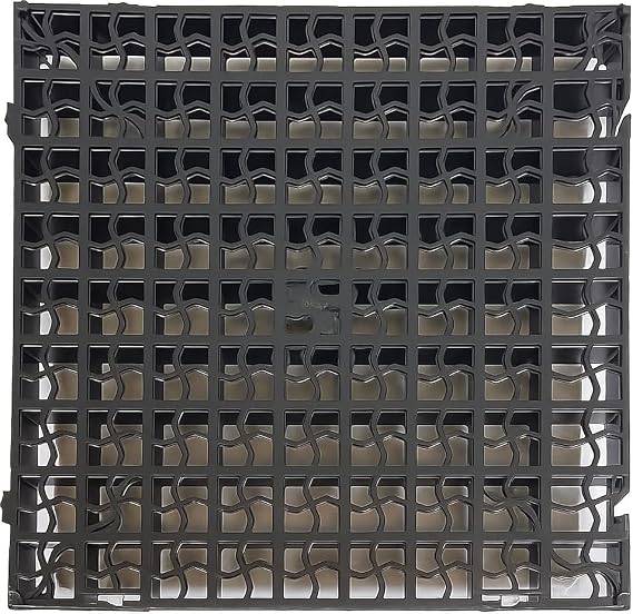Grass Grid Black Plastic Paving Driveway Grid Turf Grass Lawn Path Gravel Protector Drainage Mat Shed Greenhouse Base Grass Mats Garden Plastic Tiles Protection Mesh Gravel Stabilisers (Pack of 12)