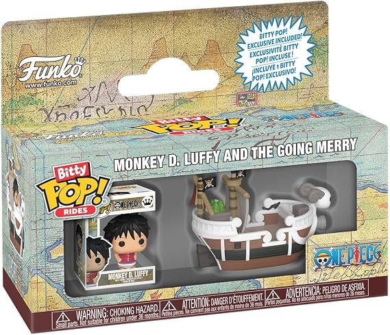 Funko Pop! Bitty Ride: One Piece - Going Merry with Monkey D. Luffy - 0,9 inç ve 1,3 inç (2,3 ve 3,3 cm) - Anime Koleksiyonluk - Resmi Ürün - Hediye Fikri - Çocuklar ve Yetişkinler için Oyuncaklar