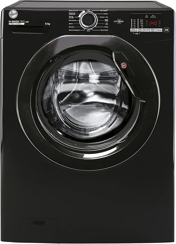 Hoover H3W 592DBBE/1-80 H-Wash 300 9kg Drum 1500rpm Smart Washing Machine - Black [Energy Class D]