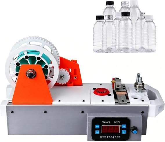 3D Printer Extruder Filament Maker Machine, Recycled PET Bottle Recycler for Families, Digital Temperature Control, for Families, DIY Makers, Small Studios Gray Grey