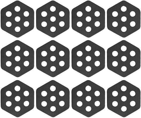 12lots Hexagonal Clear Surfs Tractions Pad Semi Clear Deck for Surfboards Surfing Accessories Hexagonal Paddles Board Deck