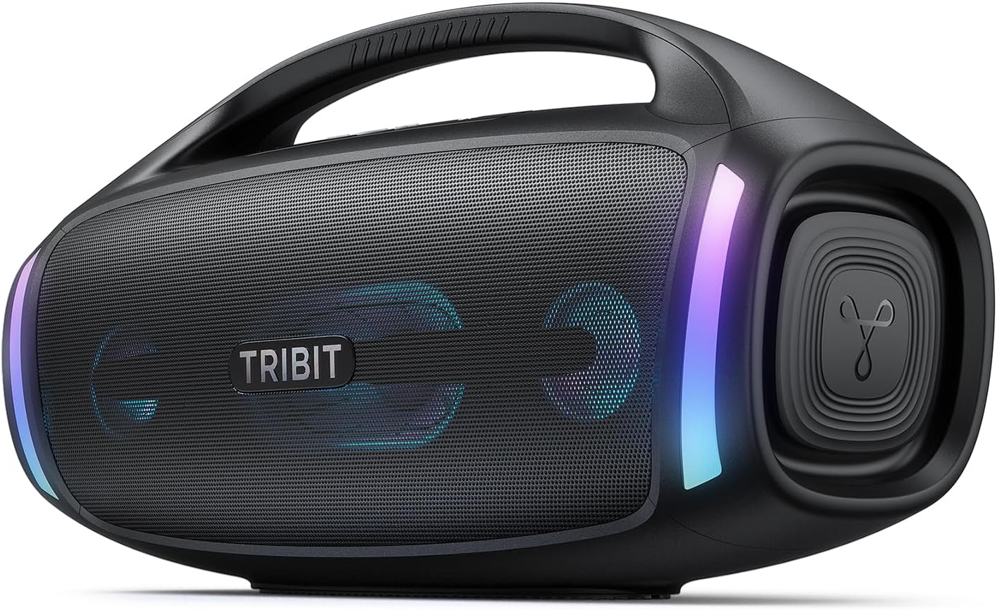 TRIBIT StormBox Blast 2 Bluetooth Speaker Large 200 W Outdoor Speaker - Subwoofer XBass LED Lights Bluetooth 5.4 IP67 Waterproof 30 Hours EQ TWS Pairing for Party Beach and Camping