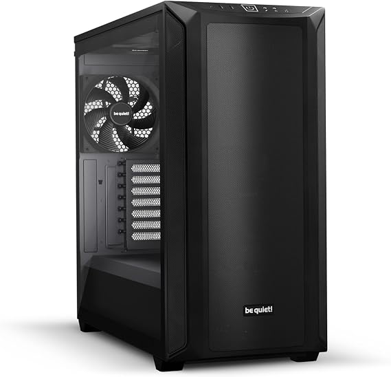 be quiet! Shadow Base 800 PC Case, Pure Wings 3 140 mm PWM Fans, USB 3.2 Gen. 2 Type-C, Maximum Airflow, Open-Mesh Design, E-ATX Motherboard, 420 mm Radiators, Tempered Glass Side Window