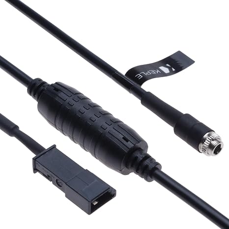 Keple AUX Input Audio Cable Car Adapter Compatible with B M W E39 E46 E53 BM54 X5 16:9 Screen CD Player Navigation Nav | 3 pin Changer Transmiter 3.5 Male Lead Cord Extension Wire Connector | 1.5m