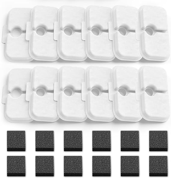 Petlibro Dockstream Kedi Su Çeşmesi için 12'li Paket Yedek Filtreler PLWF005 PLWF115 PLWF105, Ultra Sessiz Pet Su Çeşmesi