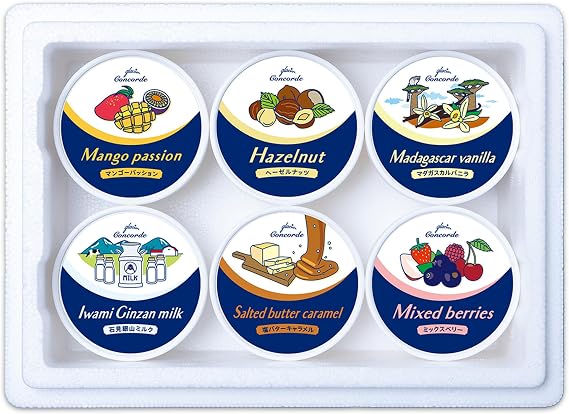 Glacier Concorde 6 Flavors Assortment, Ice Cream, Birthday, Household Celebration, Gift, Ice Assortment, Sweets, Ice Cream, Onakamoto