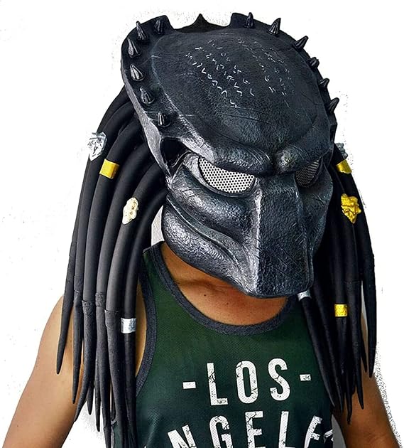 Predator Motorcycle Full Face Mask - Suitable for Halloween Cosplay & Dance Party