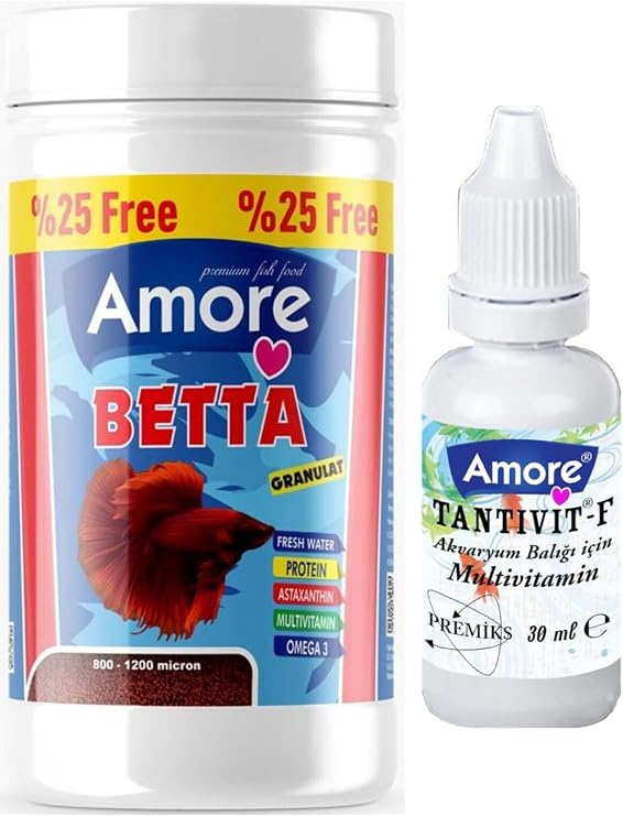 Amore Betta Granulat 125 Ml 56 Gr Akvaryum Beta Balık Yemi Ve Balık Vitamini