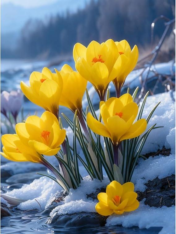 Saffron Bulbs-Mixed Crocus Bulbs UK/Wedding Flowers, Cut Flowers,Flourishes in The Garden,Perennial-3 Bulbs-D