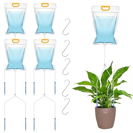 5PCS Plant Drip Irrigation Kit, Plant Watering Drip Irrigation Bags