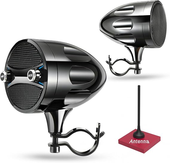 KSPEAKER S7 3" Bluetooth Waterproof Motorcycle ATV UTV Soundbar Speaker for Motorcycles ATVs UTVs Golf Carts Jet Skis, Minimalist Style, Speaker