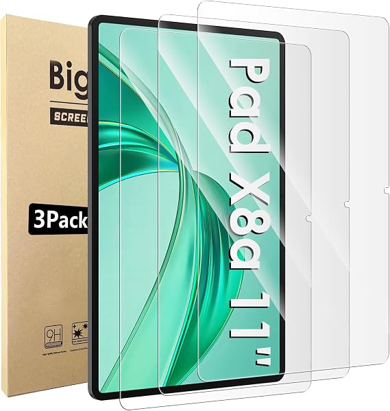 3 Pack Screen Protector Compatible with Honor Pad X8a 11", Tempered Glass Film HD Clear Scratch-Resistant, Support Pencil, 9H Protector with Install Tools