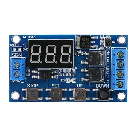 Digital Programmable Timer Relay Module LED Display Adjustable Delay Switch Multi Function Programmable Time Delay Relay