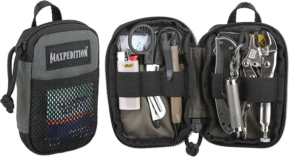 Maxpedition ピコポケットオーガナイザー、ウルトラコンパクトedcギアポーチ、タクティカルユーティリティポーチ、日常の持ち運び、ツール、ガジェット、アウトドア救急キット、サバイバル用