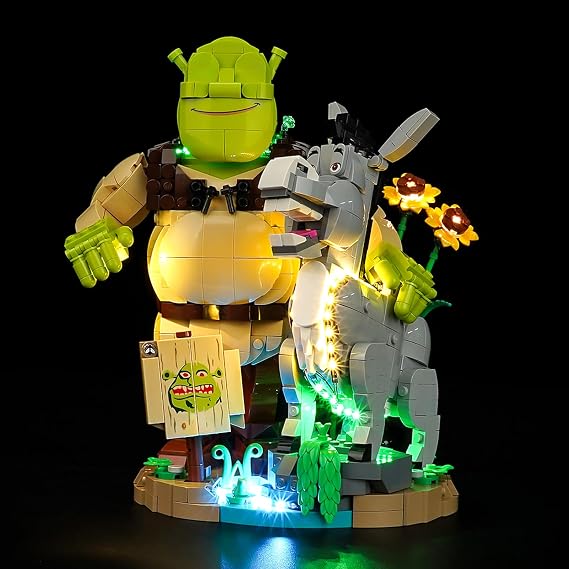 LED Lighting Set Compatible with Lego Donkey & Puss in Boots 72423 Set, DIY Light Up Kit for 72423 Building Blocks Model (Building Sets Not Included)