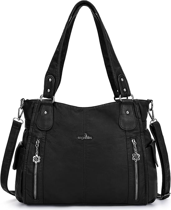 Angel Kiss Handbags for Women Hobo Purse Roomy Casual Shoulder Bags PU Tote Bag Crossbody Bag for Women