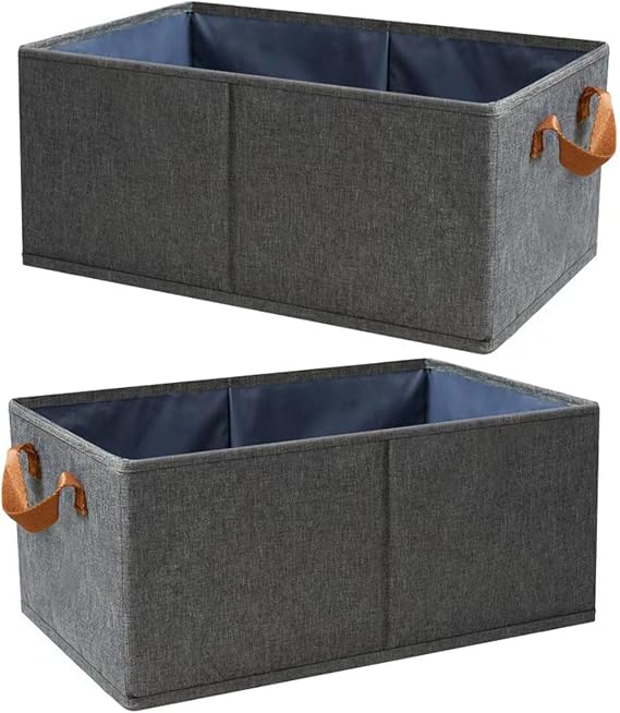 2 Pack Foldable Drawer Clothes Storage Boxes Jeans Storage Organizer, for Trousers, Jeans, Jumper, Tshirt, Bras, Clothing Storage Organiser