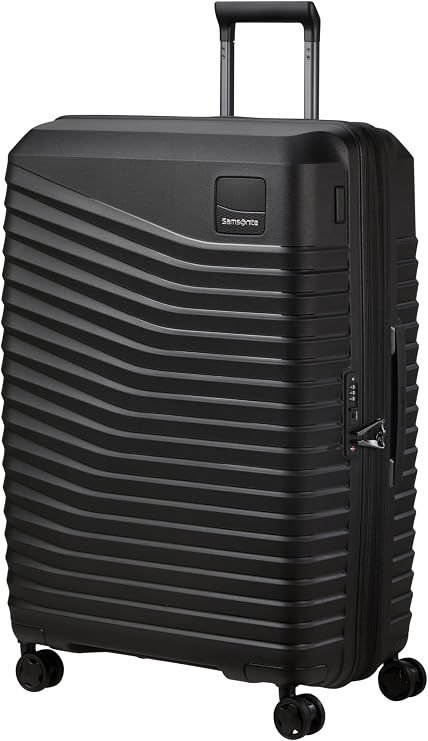 Samsonite Intuo - Spinner L, Expandable Suitcase, 75 cm, 105/115 L, Black (Black)