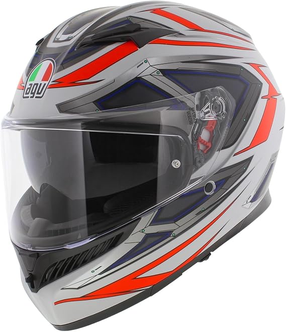 AGV K3 Motosiklet Kaskı Kapalı Kask Space Matt White Red Fluo S