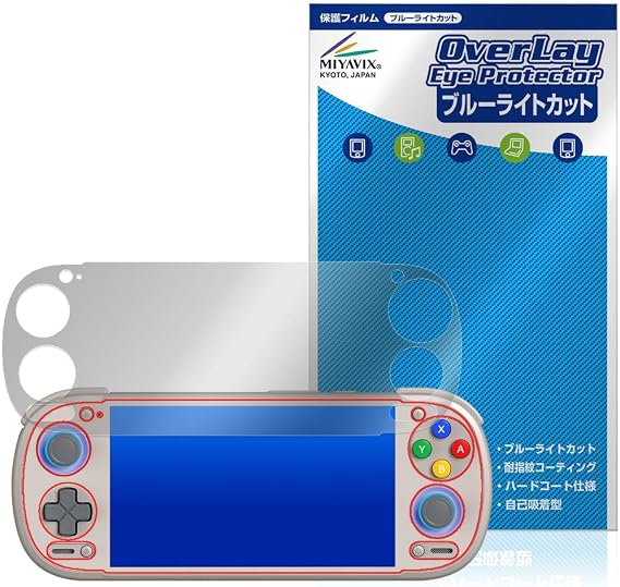 ミヤビックス RETROID Pocket 6 Stick Topモデル 対応 保護 フィルム ブルーライトカット 光沢 目に優しい 日本製