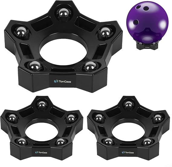 TonGass Bowling Rotating Ball Cup, Bowling Cup Display Stand with Bearing Spinner Holder, Spare Balls Holder Spinner for Bowlings Sports Ball Display Stand Suitable for All Balls Types
