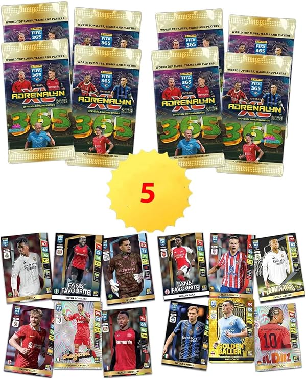 Hediyecik Fıfa 365 Adrenalyn Xl 2025 Futbolcu Kartları 5 Paket (30 Kart)