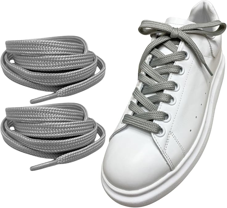 Exclusive 120 cm Yassı Spor Ayakkabı Bağcığı, Çift Katmanlı Örgülü Sneakers Bağcık, 1 Çift