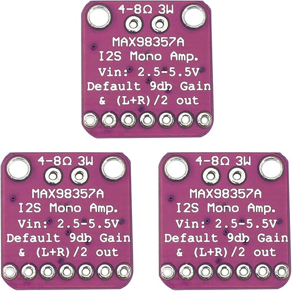 3X Max98357 I2S 3W Class D Amplifier Breakout-Interface Module for Dac Decoder Unfiltered Audio Board Esp32