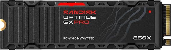 SanDisk Optimus GX PRO 850X 2TB NVMe SSD with Heatsink, PCIe 4.0, M.2 2280