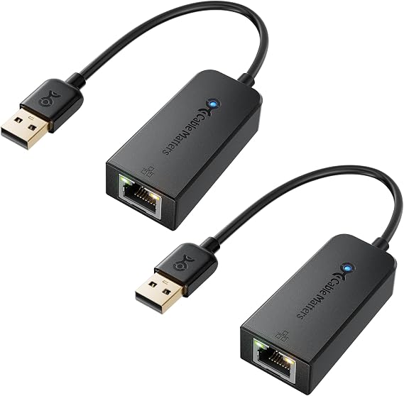 Cable Matters 2-Pack USB 2.0 to Ethernet Adapter, Plug & Play
