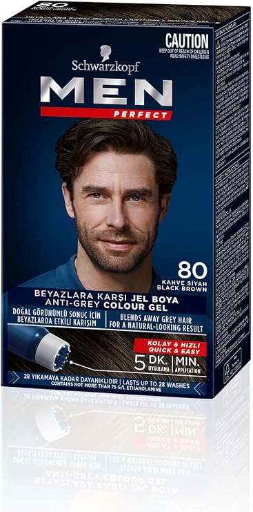 Schwarzkopf Men Perfect Saç Boyası 80 - Kahve Siyah, 80 Ml