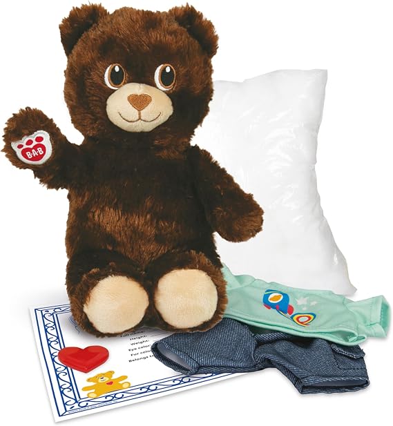 Casdon Build-A-Bear Furtastic Bear & Outfit Set, Light Brown, Ages 3+ | Light brown ready-to-stuff bear with outfit, filling, heart and certificate included.