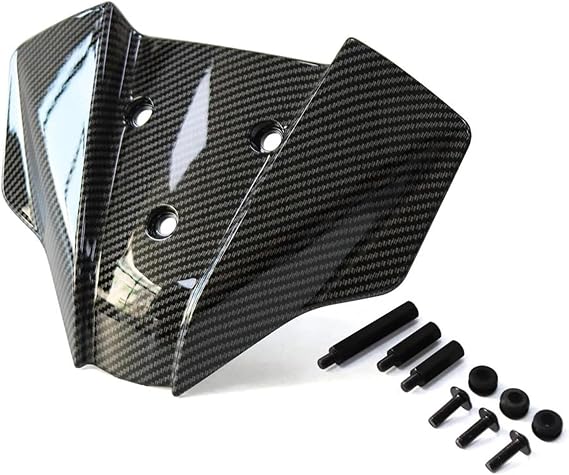 Wind Deflector Motorcycle Windshield Windscreen Wind Deflector Protector Cover For 390 Duke 250 125 2024 2025 Shield Windshield Windscreen(Carbon look,X-3)