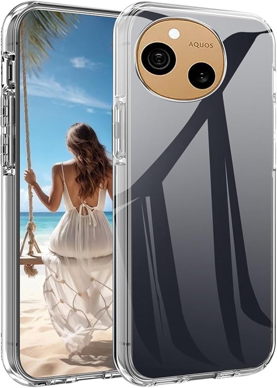 Case for Sharp Aquos R10,Transparent Silicone Cover,Soft TPU Protective Cases,Anti-Slip,Anti Scratch,Full Body Armour Phone Covers - Transparent -A33