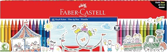 Faber-Castell Klasik Keçeli Kalem 48'li