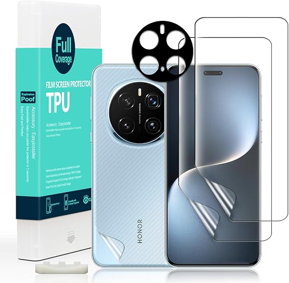 Ibywind for Honor Magic7 Pro 5G Screen Protector,2-Pack,Hydrogel Film with Camera Lens Protector,Easy Installation Tool,Bubble-Free,Fingerprint Unlock Compatible,Anti-Shatter,Anti-Scratch